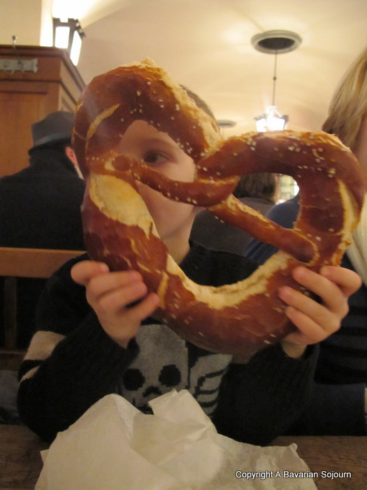 boy with pretzel 