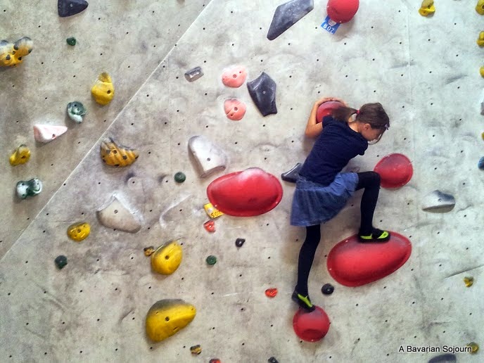 climbing at Boulderwelt 